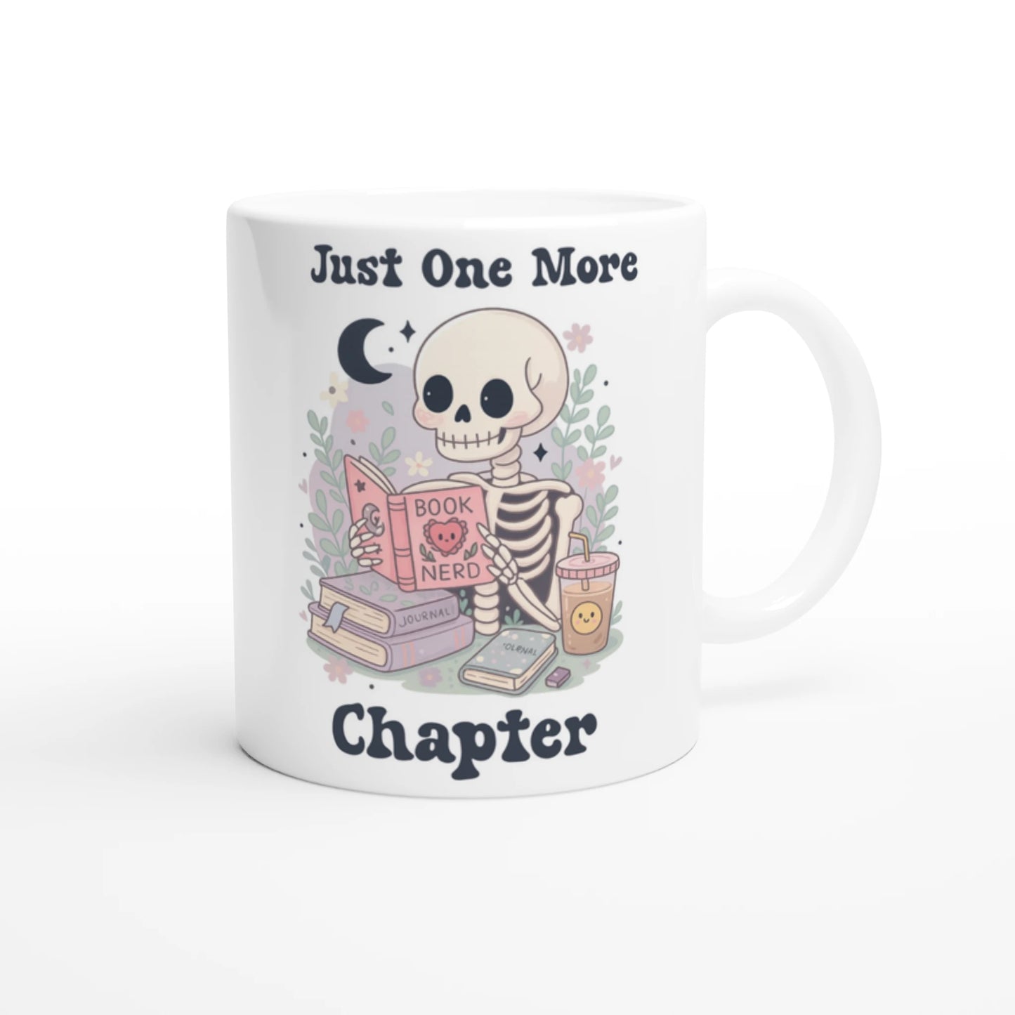 Just one more chapter cute skeleton mug