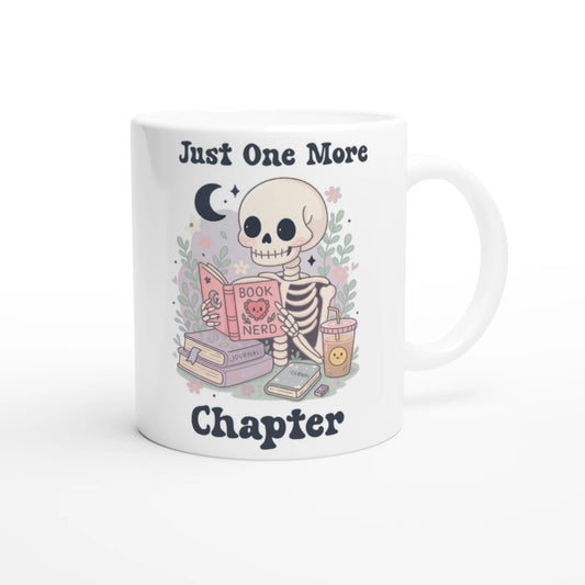 Just one more chapter cute skeleton mug