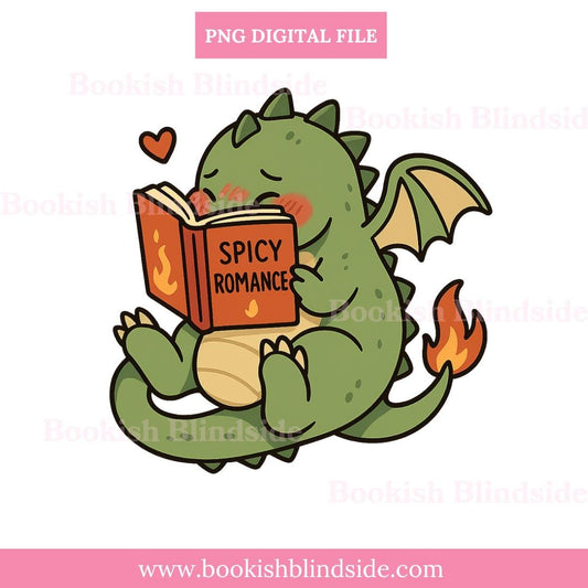 Cute Dragon Reading Spicy Book