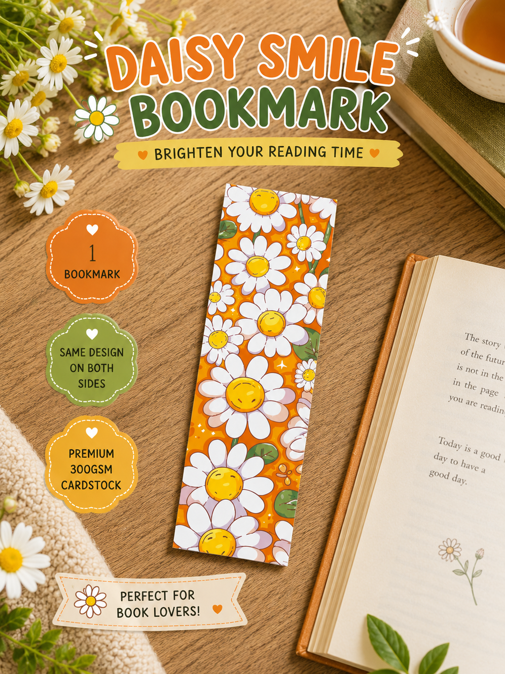 Daisy Bookmark | Daisy Bookmark for Book Lovers,