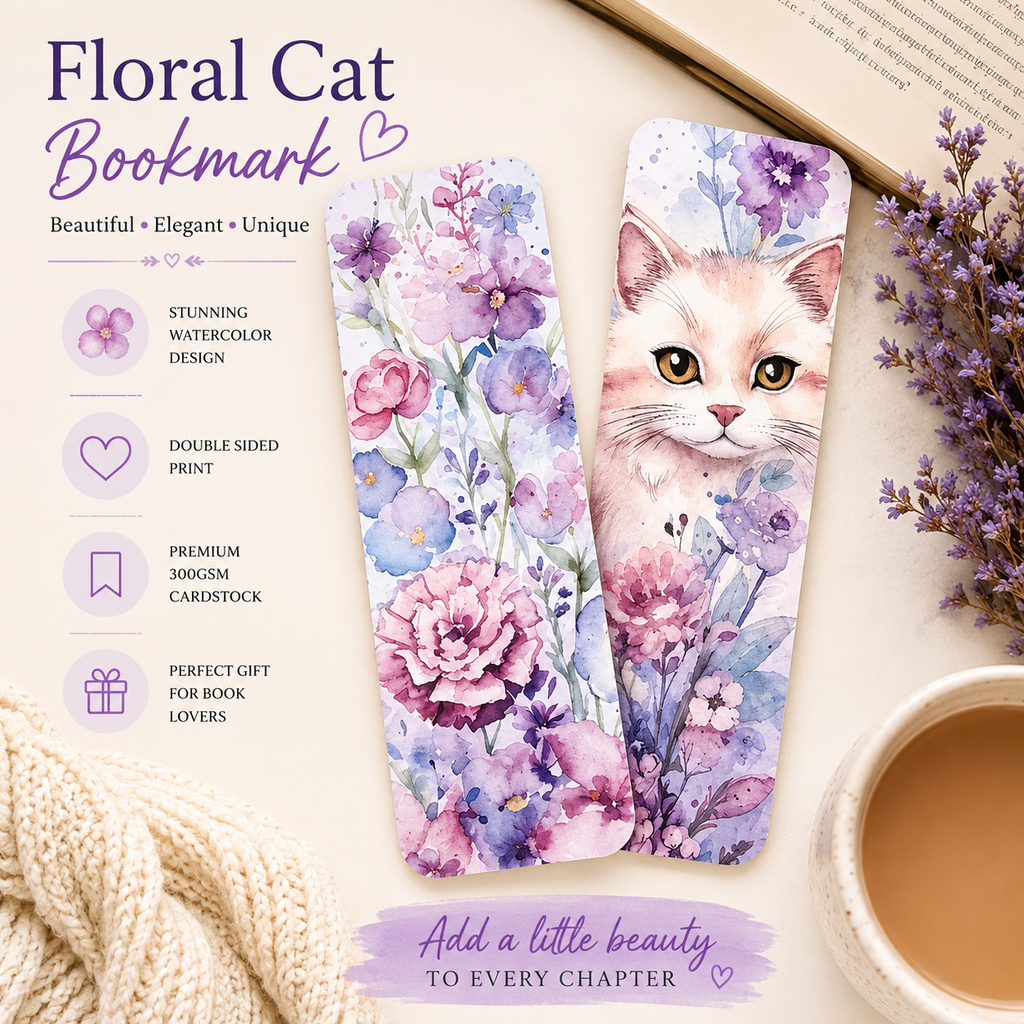 Ariel Cat Bookmarks: Enchanting Gifts for Book Lovers, Cute and Unique Reading Accessories