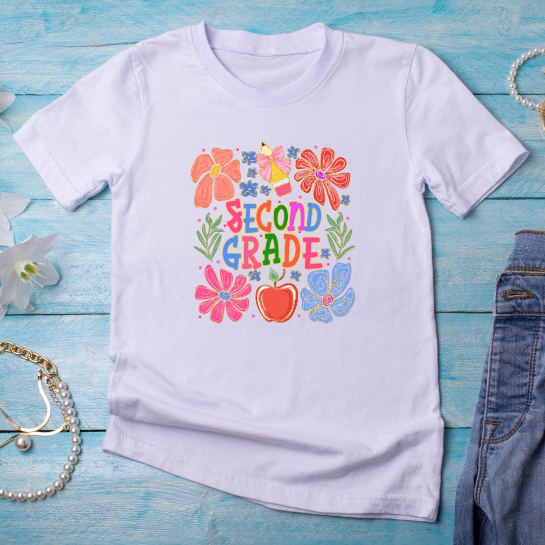 5 Grade Level PNG Bundle | Kindergarten to Fourth Grade | Back to School Digital Downloads | Floral Classroom Decor | Instant PNG Files