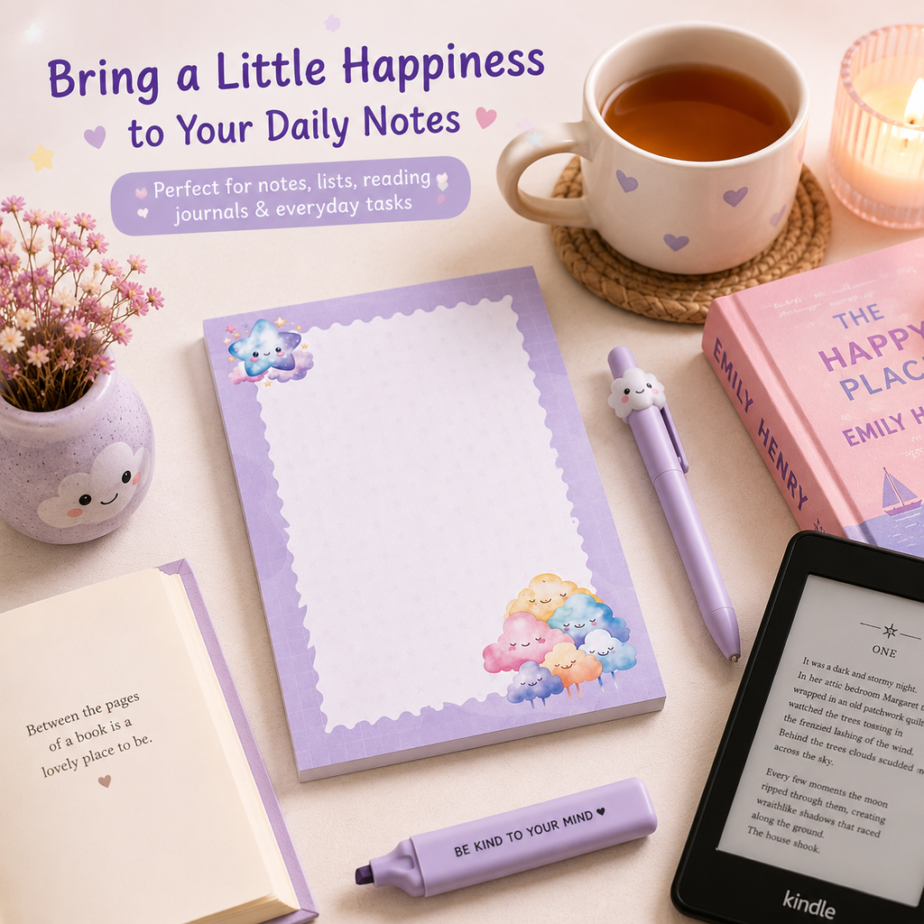 Cute Cloud Notepad | Kawaii Stationery for Daily Notes